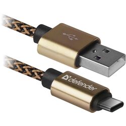 Кабель USB to Type-C Defender USB09-03T Pro 1м (Gold) Thumb