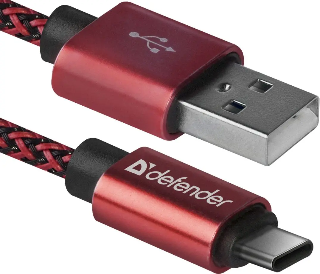 Кабель USB to Type-C Defender USB09-03T Pro 1m (Red)