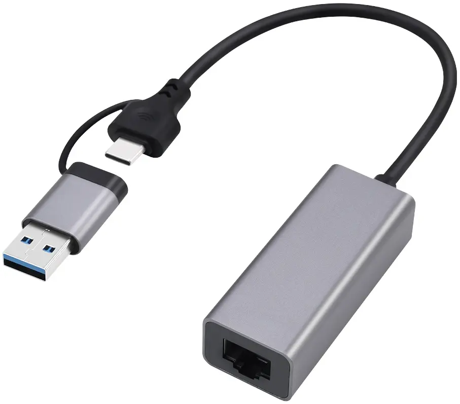 Adapter Gembird A-USB3AC-LAN2G-01 (Grey)