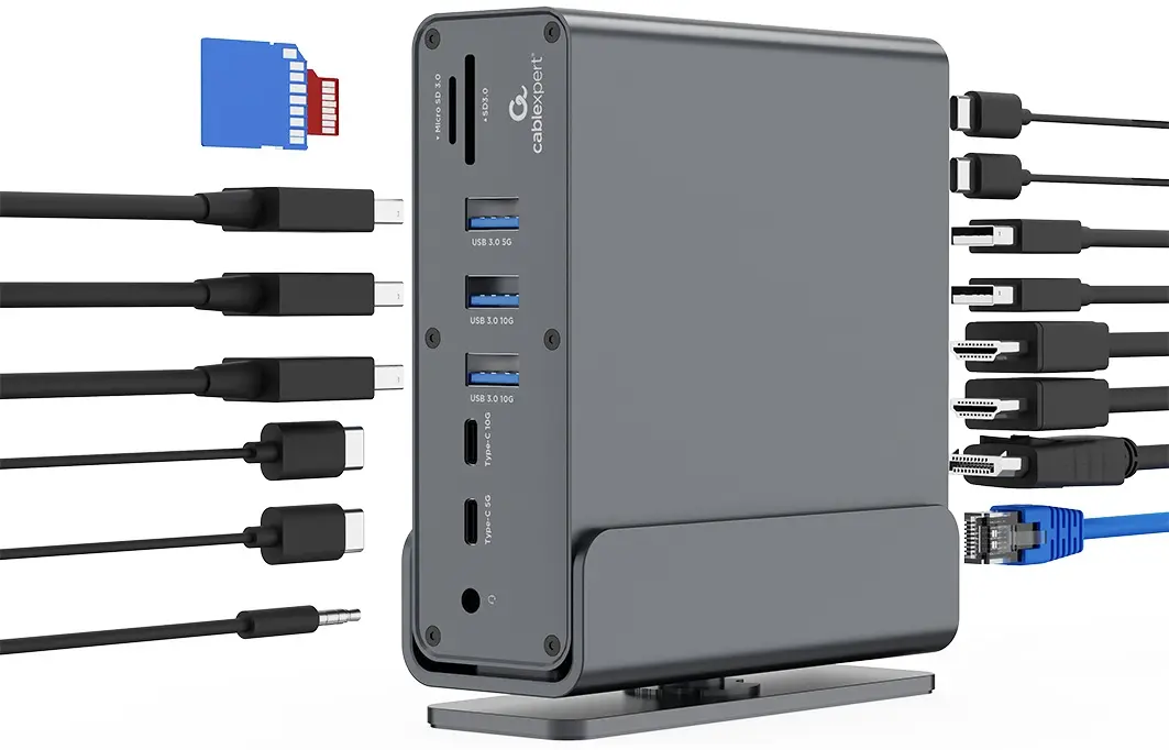 Statie de andocare Gembird A-CF-COMBO15-01 (Grey) - 8