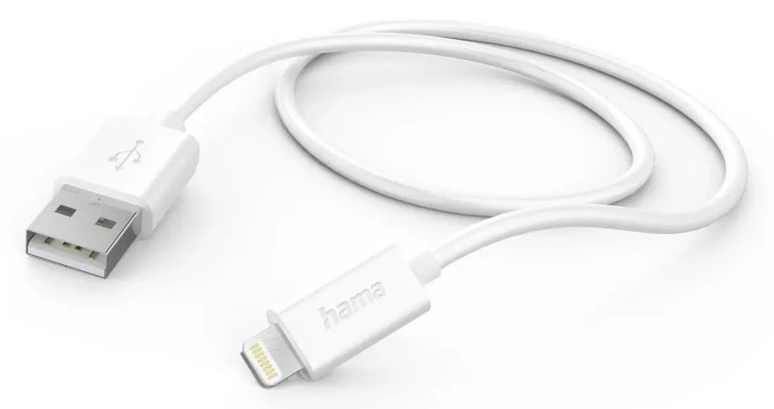 Cablu USB-A to Lightning Hama 201579 1m (White)