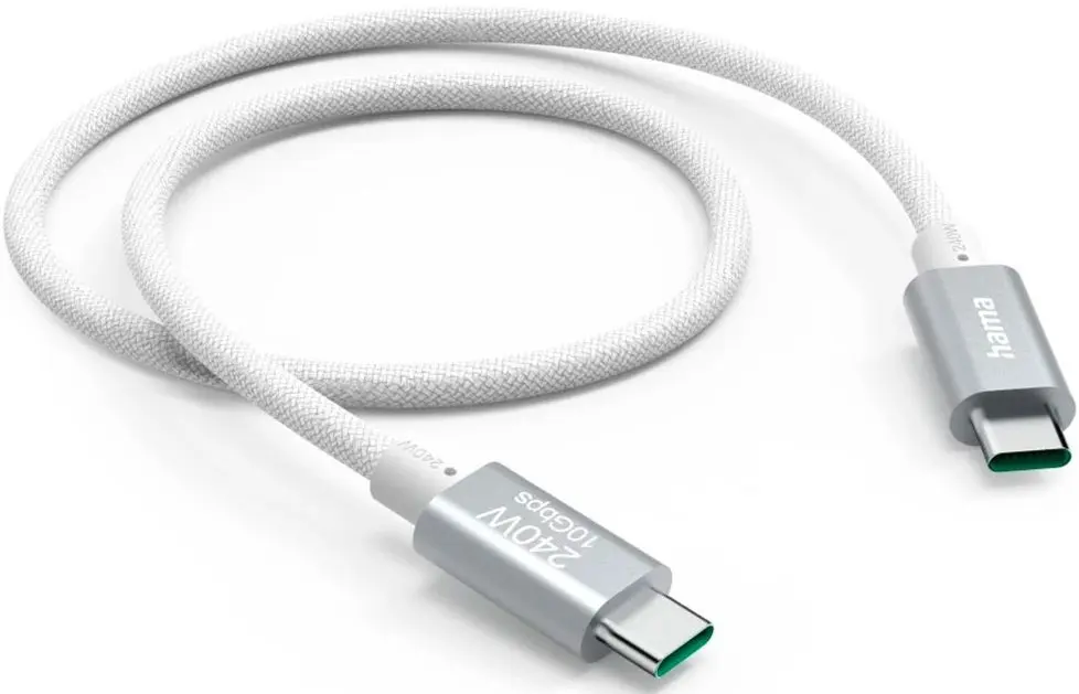 Кабель USB-C to USB-C Hama 201724 1.5m (White) - 2