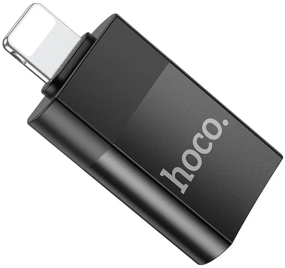 Адаптер Lightning to USB 2.0 Hoco UA17 (Black)