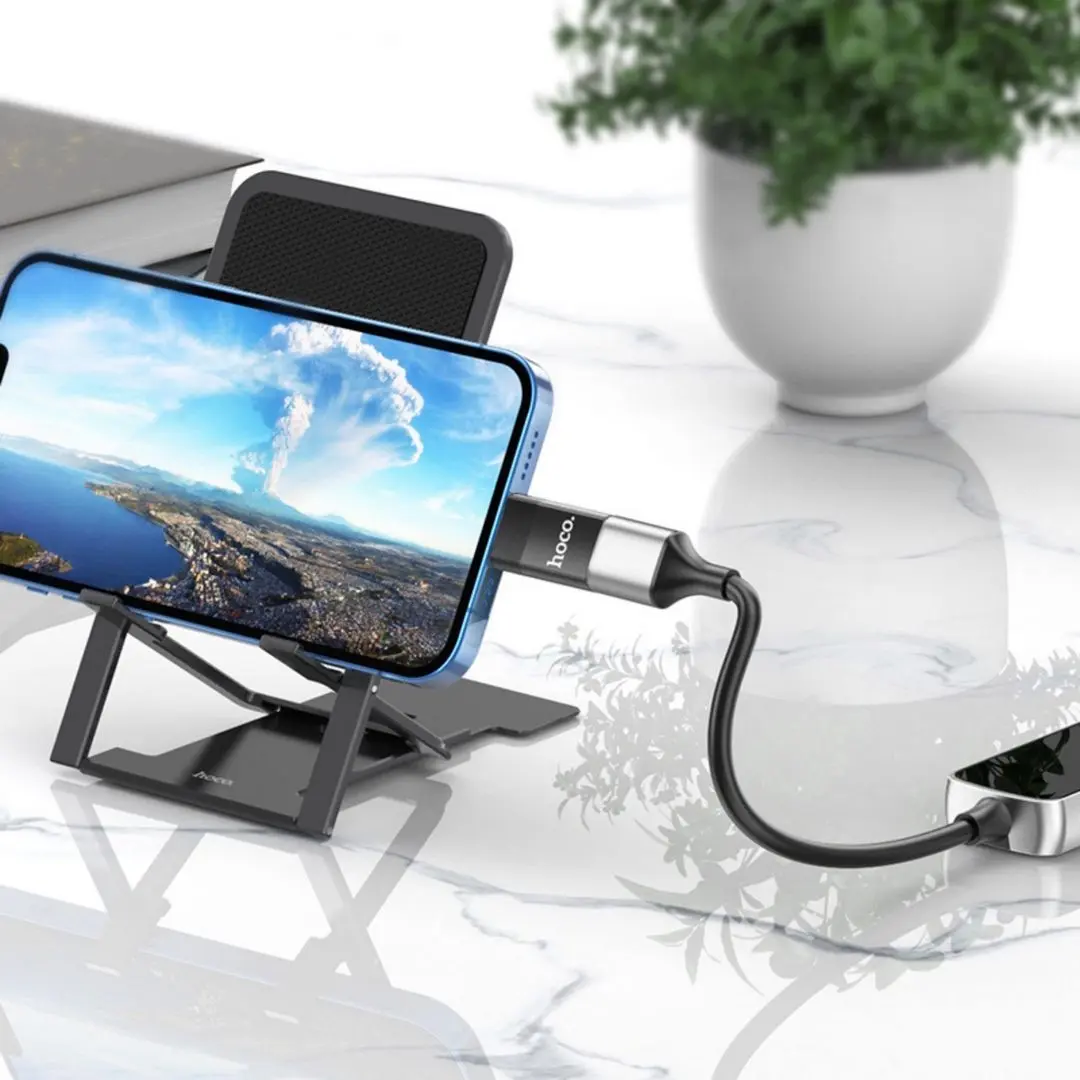 Адаптер Lightning to USB 2.0 Hoco UA17 (Black)