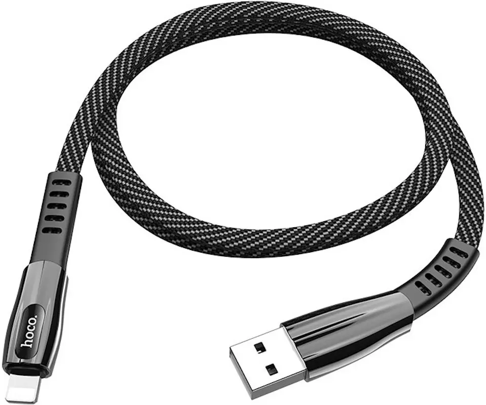Кабель Hoco U70 Splendor USB to Lightning 1m (Dark Gray)
