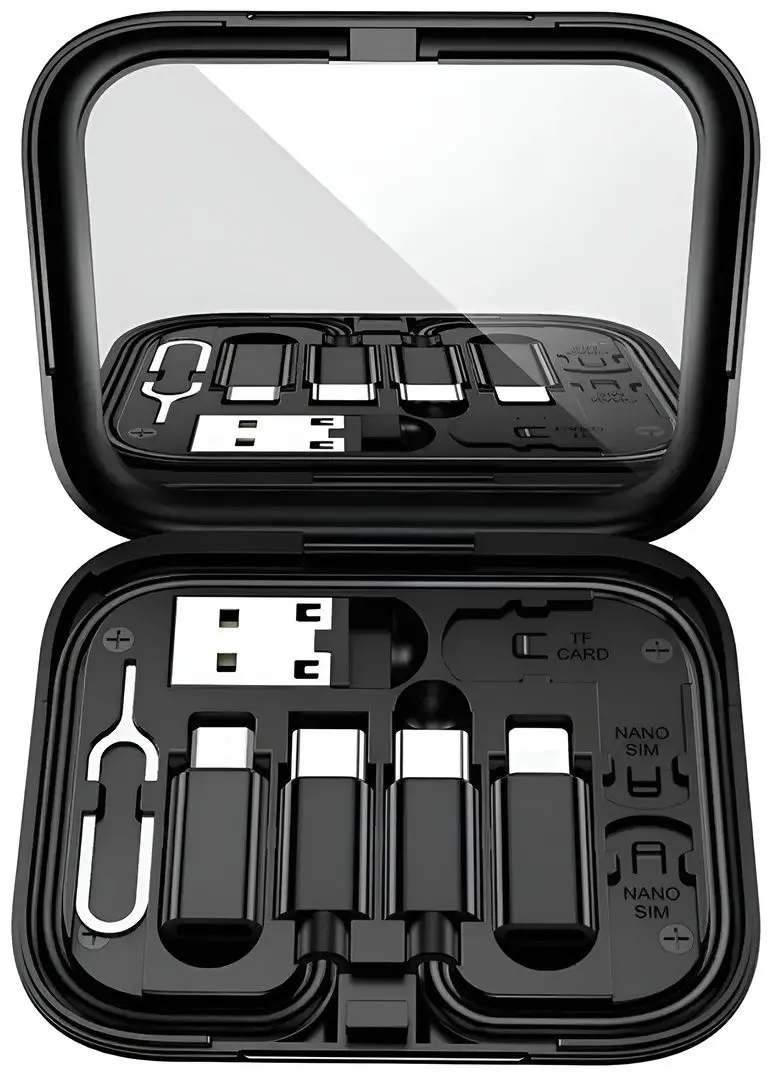 Кабель с комплектом адаптеров Hoco U114 Treasure (Black)