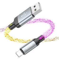 Cablu USB-A to Lighting Hoco U112 Shine 1m (Gray)