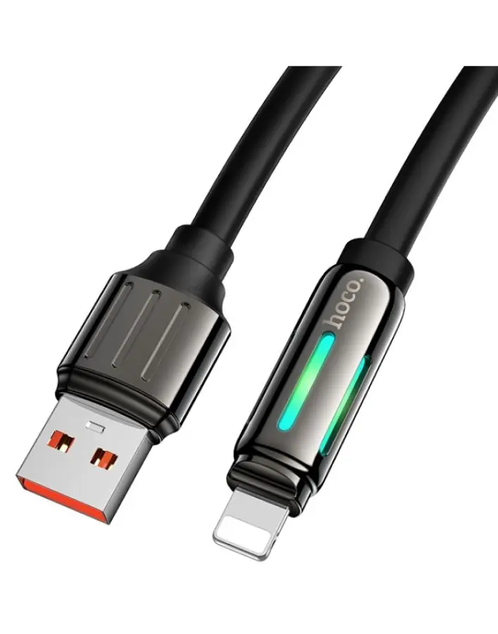 Cablu USB-A to Lighting Hoco U136 Prize 1.2m (Black)
