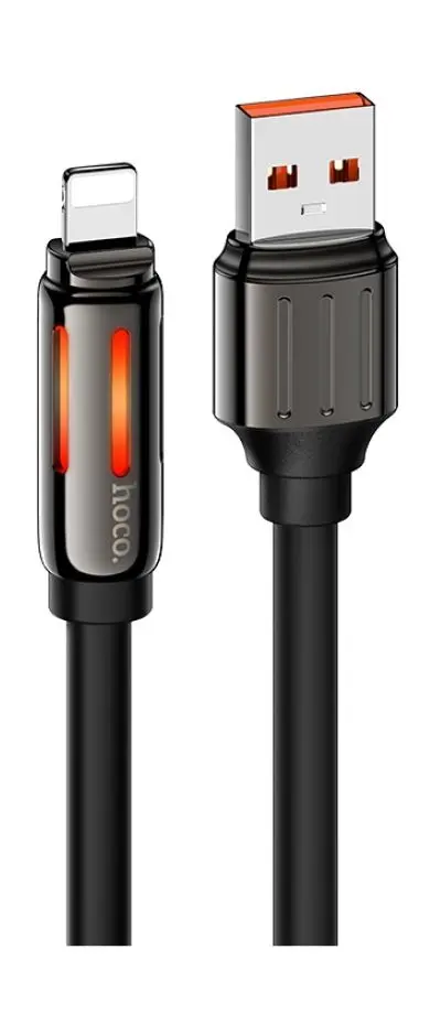 Cablu USB-A to Lighting Hoco U136 Prize 1.2m (Black)