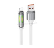 Cablu USB-A to Lighting Hoco U136 Prize 1.2m (White)