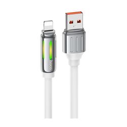 Cablu USB-A to Lighting Hoco U136 Prize 1.2m (White)
