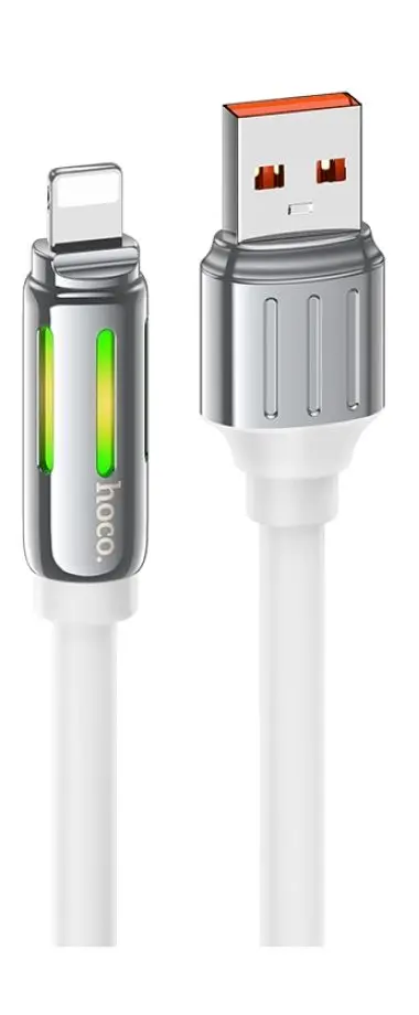 Cablu USB-A to Lighting Hoco U136 Prize 1.2m (White)