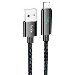 Cablu USB-A to Lightning Hoco U125 Benefit 1.2m (Black)