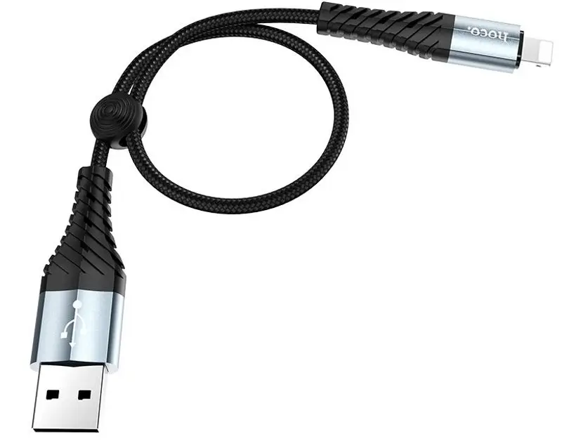 Cablu USB A to Lightning Hoco X38 Cool 0.25m (Black)