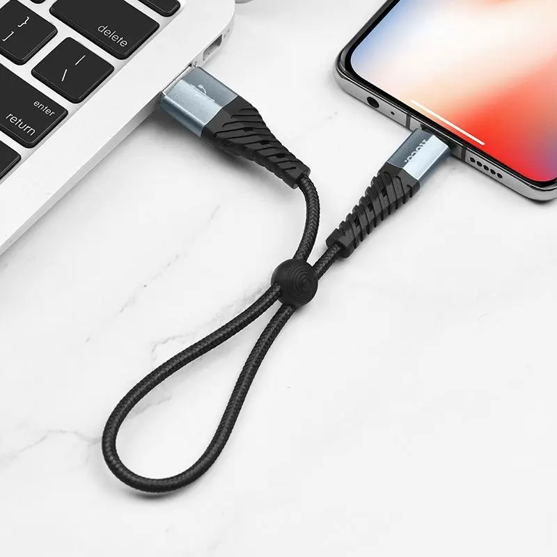 Cablu USB A to Lightning Hoco X38 Cool 0.25m (Black)