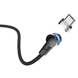 Кабель USB A to Micro-USB Hoco S8 Magnetic 1.2m (Black) Thumb