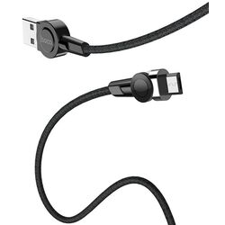 Кабель USB A to Micro-USB Hoco S8 Magnetic 1.2m (Black) Thumb