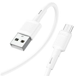Кабель USB-A to Micro USB Hoco X83 Victory 1м (White) Thumb