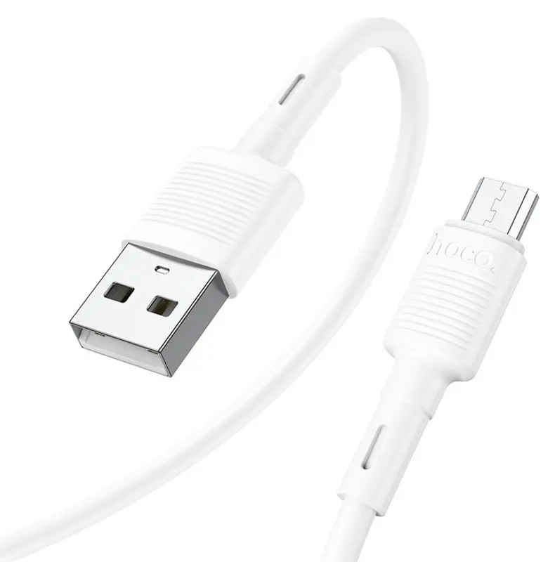 Кабель USB-A to Micro USB Hoco X83 Victory 1м (White)