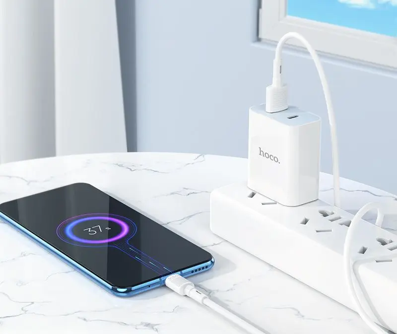 Кабель USB-A to Micro USB Hoco X83 Victory 1м (White)