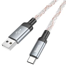 Cablu USB-A to Type-C Hoco U112 Shine 1m (Gray) Thumb