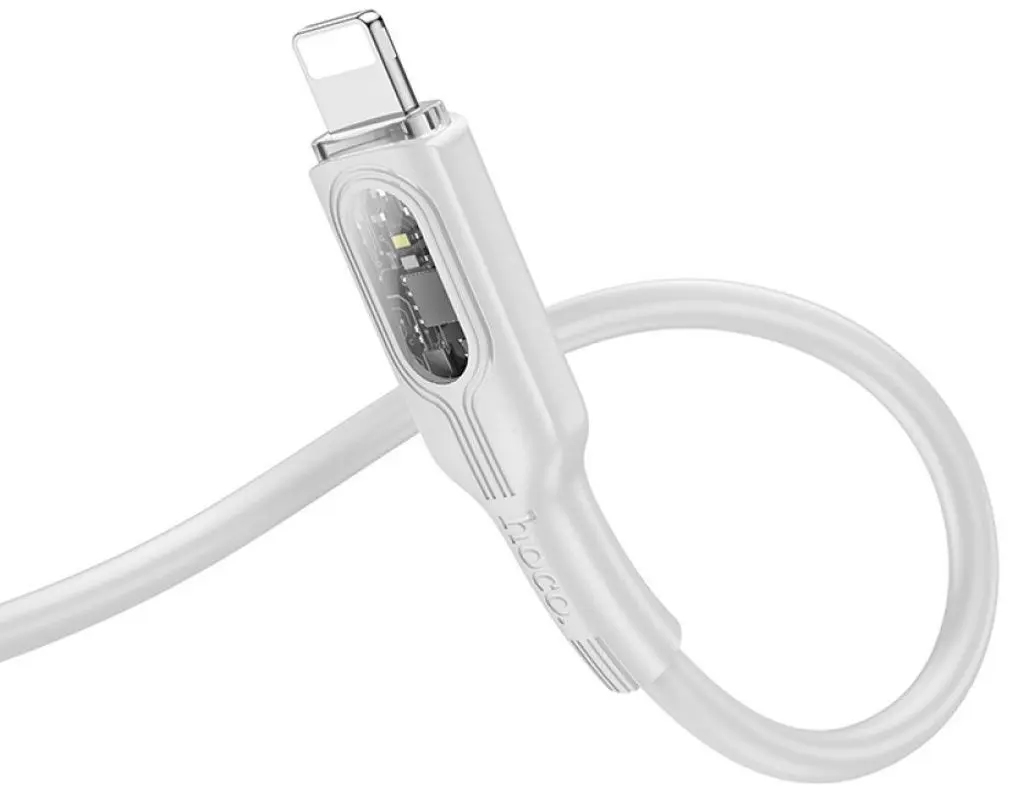 Кабель USB to Lightning Hoco U120 1.2m (Grey) - 2