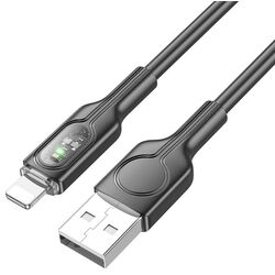 Кабель USB to Lightning Hoco U120 1m (Black) Thumb