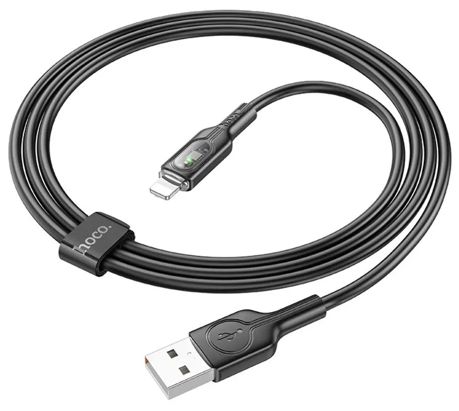 Кабель USB to Lightning Hoco U120 1m (Black) - 3