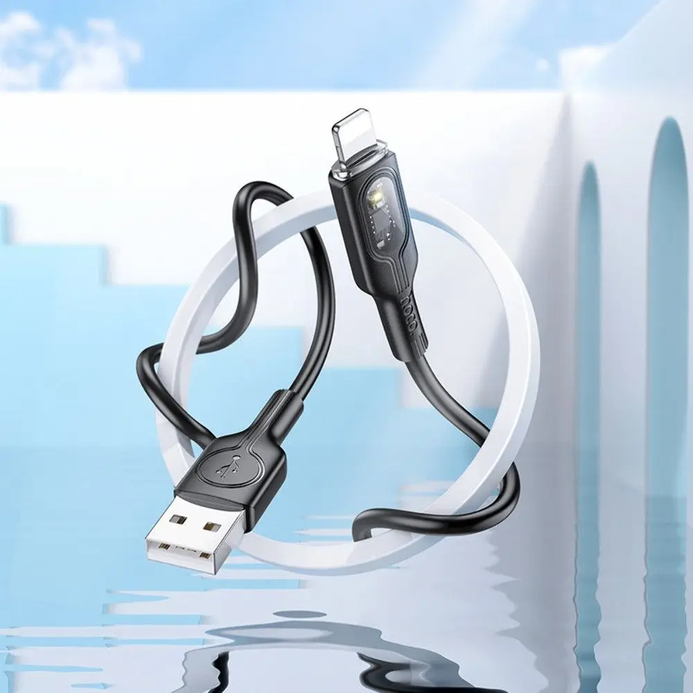 Кабель USB to Lightning Hoco U120 1m (Black) - 4