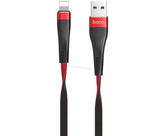 Cablu USB to Lightning Hoco U39 Slender 1.2m (Red/Black)