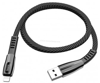 Cablu USB to Lightning Hoco U70 Splendor 1.2m (Dark Gray)