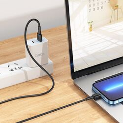 Cablu USB to Lightning Hoco X83 Victory 1m (Black) Thumb