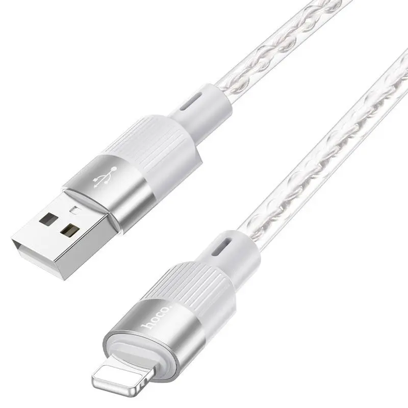 Cablu USB to Lightning Hoco X99 Crystal Junction 1m (Grey)