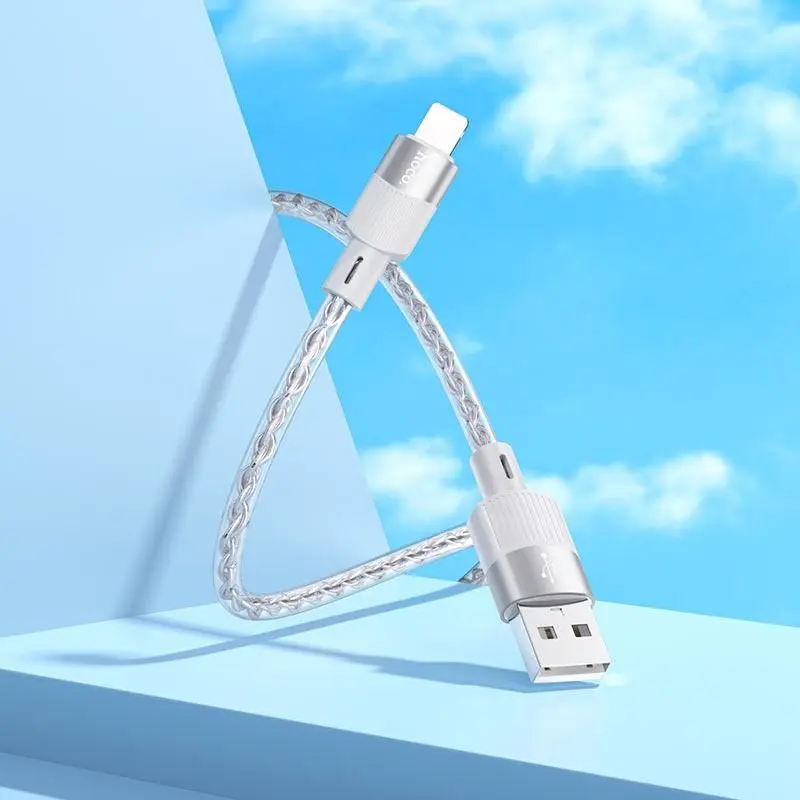 Cablu USB to Lightning Hoco X99 Crystal Junction 1m (Grey)