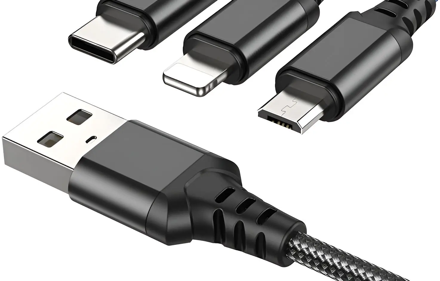 Кабель USB to Lightning/Type-C/MicroUSB Hoco X76 Super (Black)