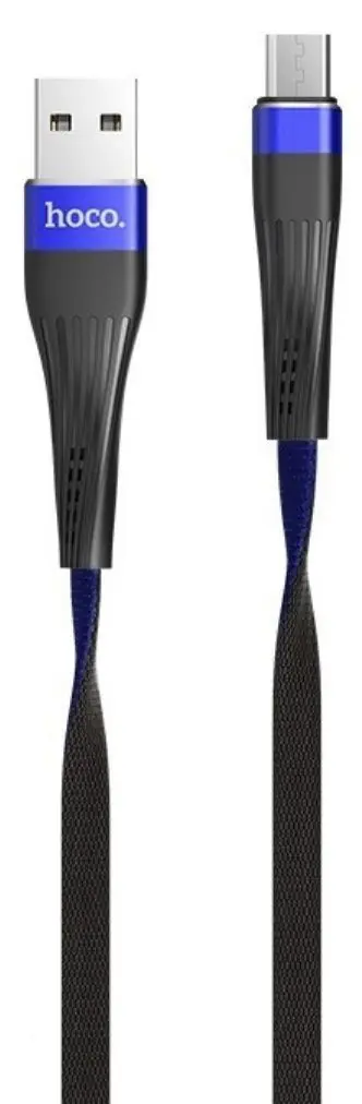 Cablu USB to Micro USB Hoco U39 Slender 1.2m (Blue/Black)
