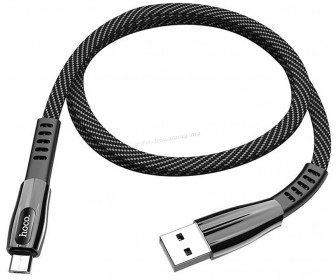 Cablu USB to Micro USB Hoco U70 Splendor 1.2m (Dark Gray)