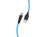 Cablu USB to Micro USB Hoco X21 Plus 1m (Black/Blue)