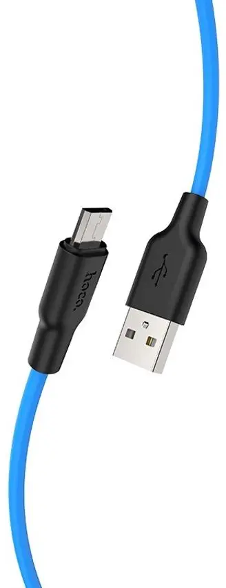 Кабель USB to Micro USB Hoco X21 Plus 1м (Black/Blue)