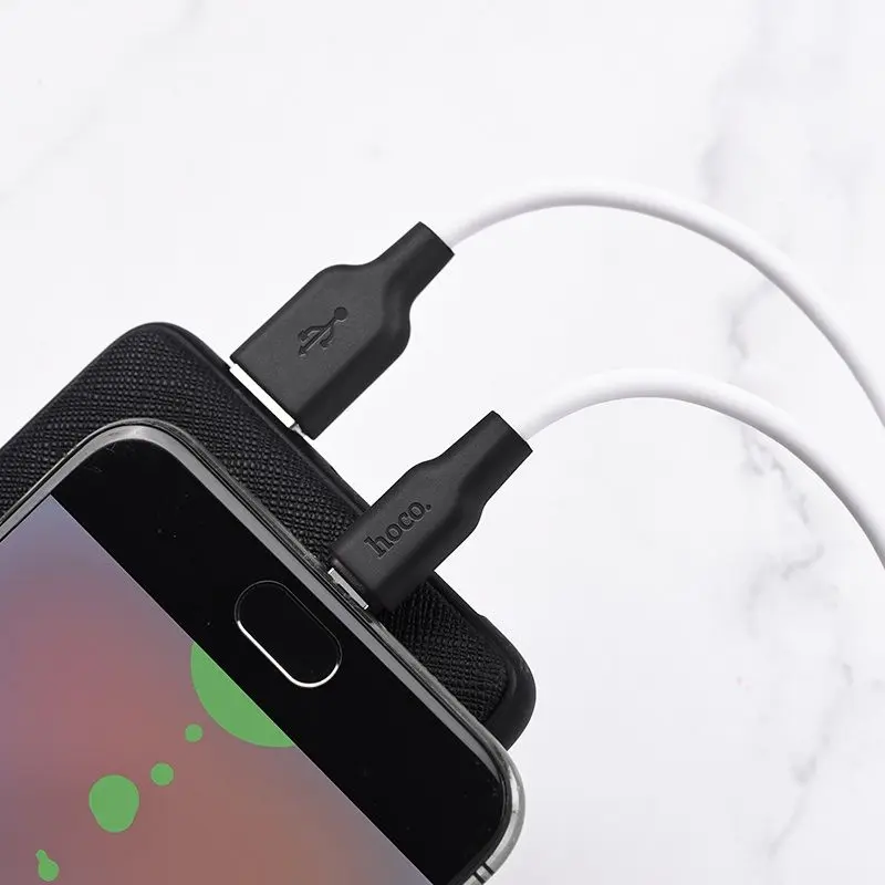 Кабель USB to Micro USB Hoco X21 Plus 1м (Black/White)