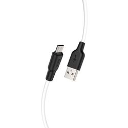 Кабель USB to Micro USB Hoco X21 Plus 1м (Black/White)