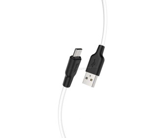 Cablu USB to Micro USB Hoco X21 Plus 1m (Black/White)