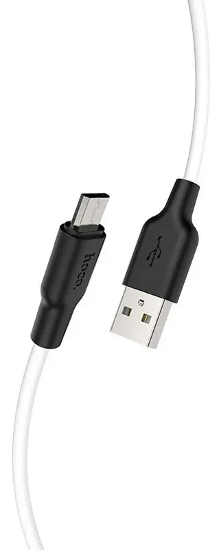 Кабель USB to Micro USB Hoco X21 Plus 1м (Black/White)