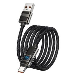 Cablu USB to Type-C Hoco U137 5A Line 1.2m (Black) Thumb