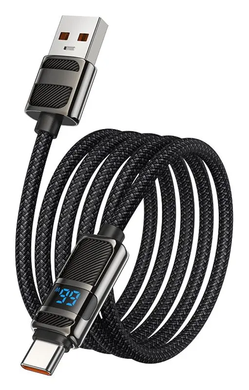 Cablu USB to Type-C Hoco U137 5A Line 1.2m (Black)