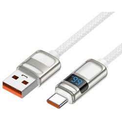 Кабель USB to Type-C Hoco U137 5A Line 1.2м (White)