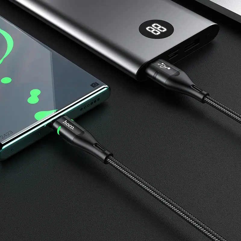 Кабель USB to Type-C Hoco U93 Shadow (Black)