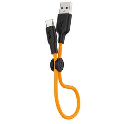 Кабель USB to Type-C Hoco X21 Plus 0.25м (Black/Orange) Thumb