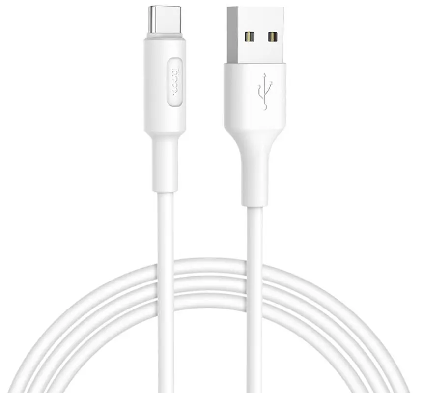 Cablu USB to Type-C Hoco X25 Soarer 1m (White)