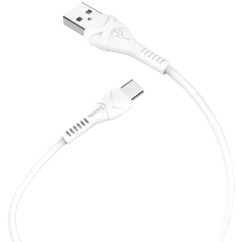 Кабель USB to Type-C Hoco X37 Cool Power 1m (White)